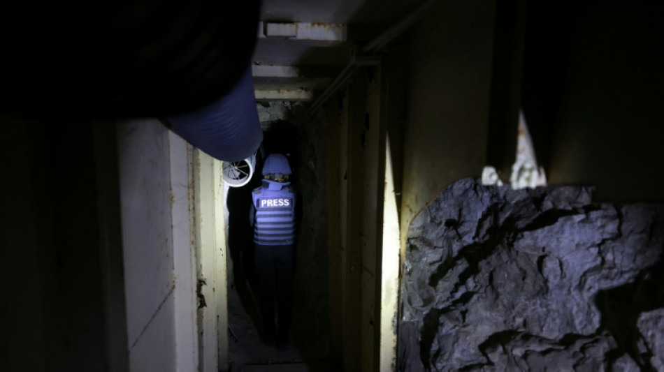 Liban: long d'une centaine de mètres, un tunnel abandonné par le Hezbollah présenté à la presse