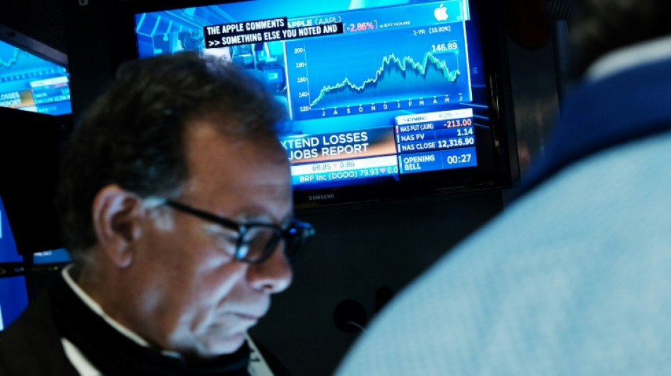 Wall Street finit la semaine en baisse malgr&eacute; un bon rapport sur l'emploi am&eacute;ricain