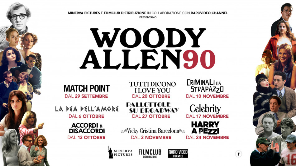Woody Allen, per i 90 anni tornano in sala nove titoli cult